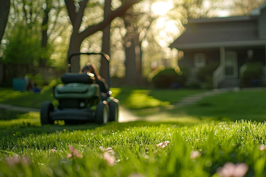 small battery powered lawn mower