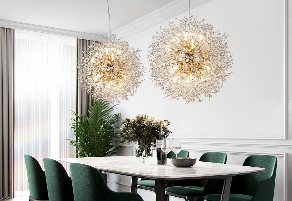 glass globe round chandelier